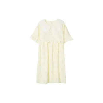 CAIHENGTONG Nightgown Women's Apricot
