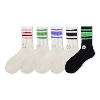 COTTON CHEESE Mid-Calf Socks Unisex 5 Pack