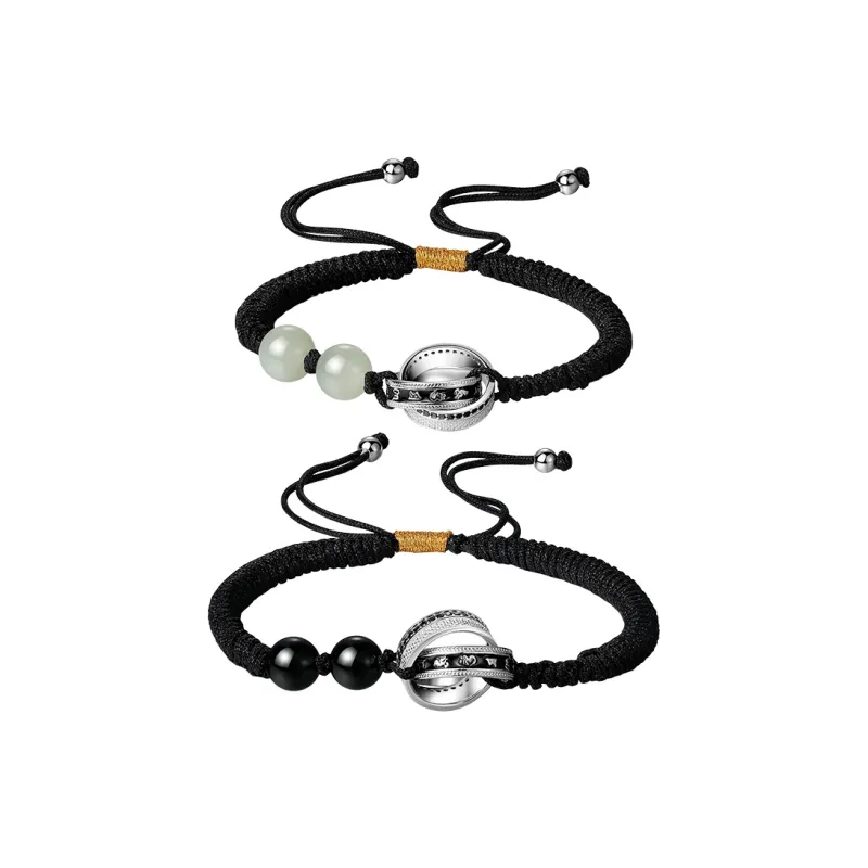 KINGFOCUS Obsidian Jade Bracelets Unisex-5