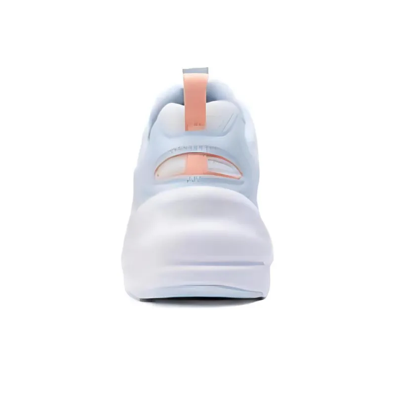 Skechers Cushioned Anti Slip Wear Resistant Lightweight Height Increasing Low Top Chunky Sneakers Women's White Orange-3
