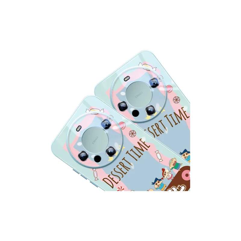 Sen Dog x SHINCHAN Glass Material Cute Creative Individual Phone Cases Applicable To Huawei Mate60Pro/50/40-4
