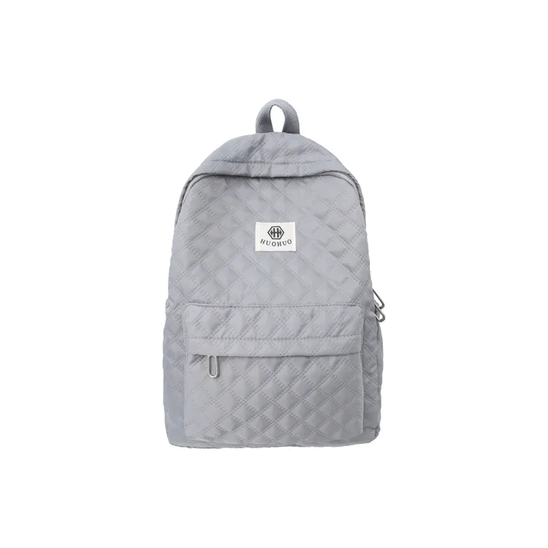 KAKAXI Nylon Backpack Unisex White/Black/Gray/Pink/Coffee/Purple-8