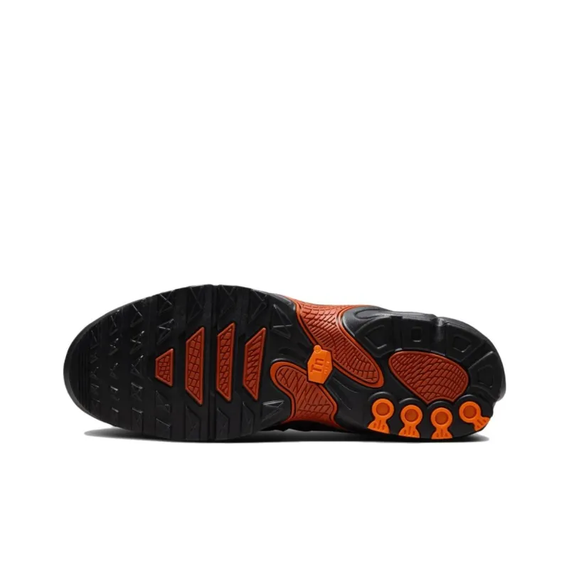 Nike Air Max Plus Anti Slip Wear Resistant Low Top Casual Running Shoes Unisex Black Orange-5