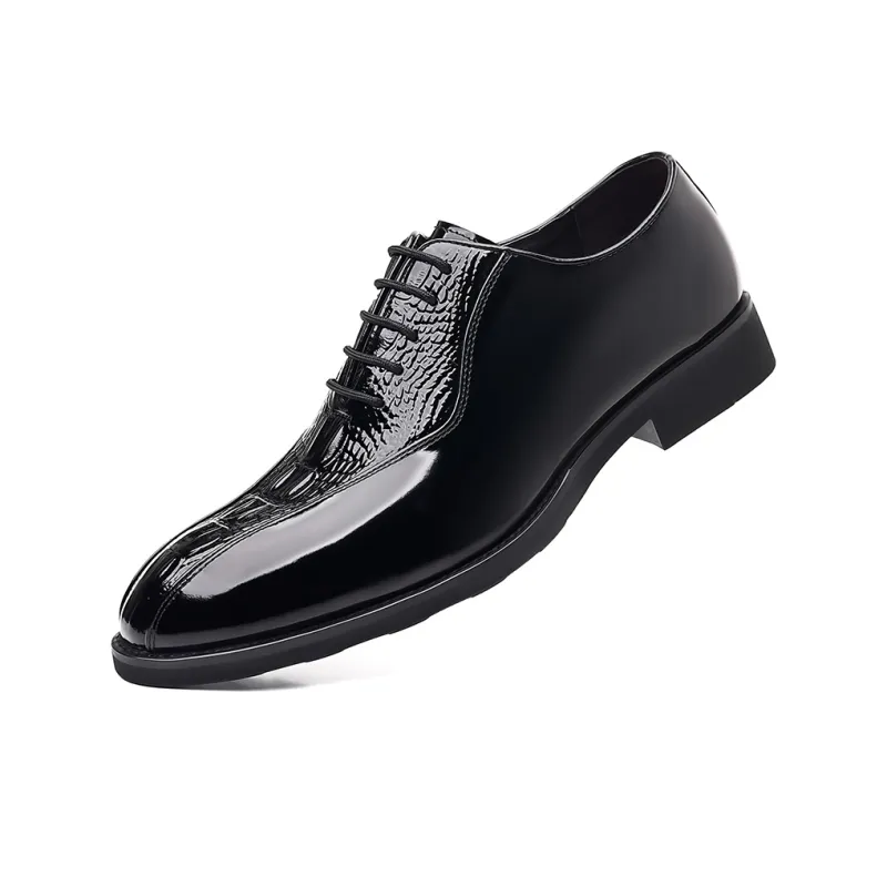 MODENGPAN Dress Shoes Men Low Top Brown/Black/Blue-11