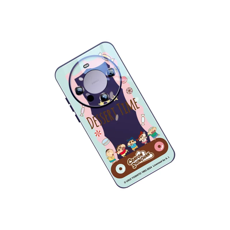 Sen Dog x SHINCHAN Glass Material Cute Creative Individual Phone Cases Applicable To Huawei Mate60Pro/50/40-23