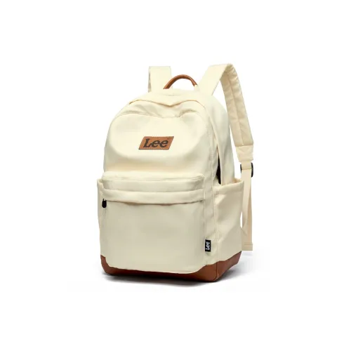 Lee Oxford Backpack Computer Commute Backpack Unisex Ecru/Burgundy/Black