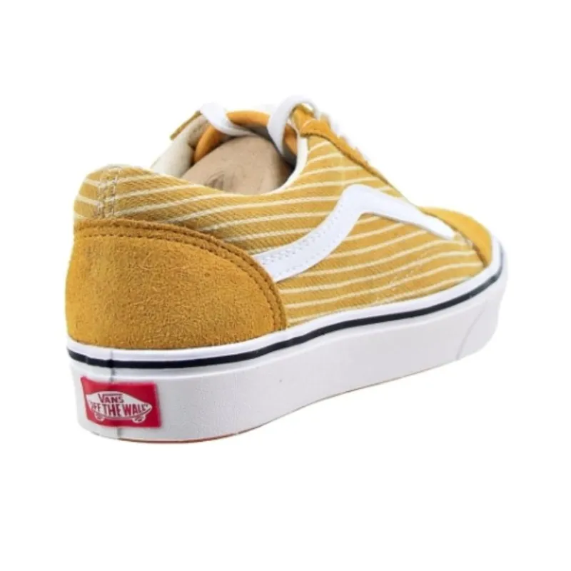 Vans ComfyCush Old Skool Stripe Golden Glow True White-3
