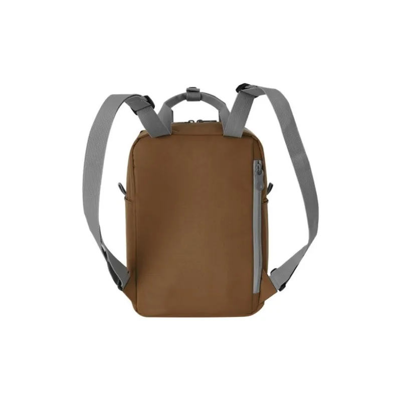 LEXON Polyester Backpack, Shoulder Bag, Handbag Regular Women's Red/Brown/Light Gray/Black-4