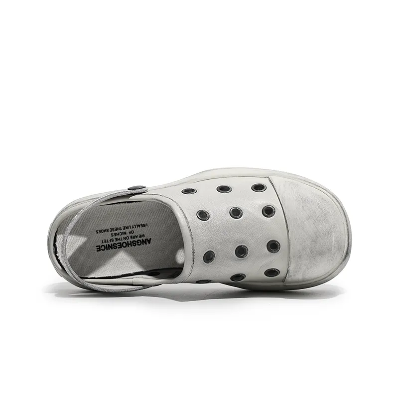 Angelmi Clogs Unisex Dirty White-3