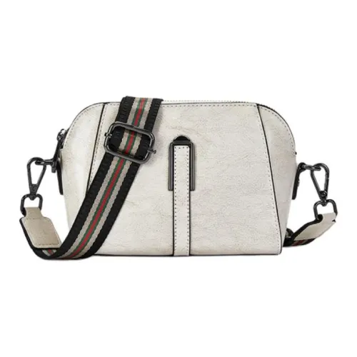 ST&SAT Cow Leather Shoulder Bag Small Size Women's Elegant White/Golden Brown/Classic Black/Wine Coffee
