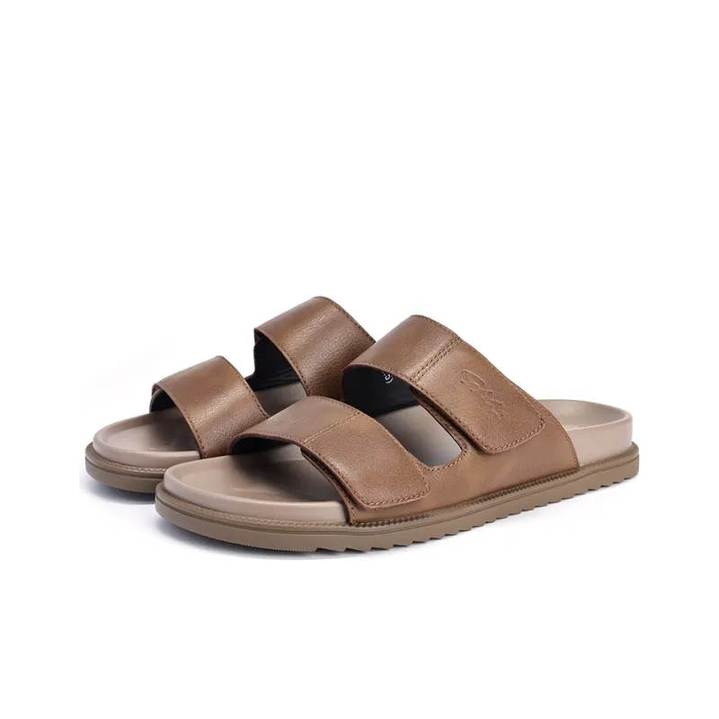 Satchi Quick Drying Slip Resistant Abrasion Resistant Odor Resistant Slide Slippers Men's Brown-2