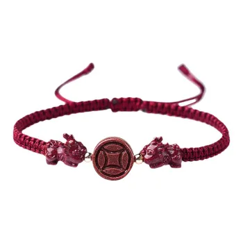 QUIET LOVE Cinnabar Jade Bracelets Unisex