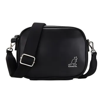 KANGOL Synthetic Leather Shoulder Bag Crossbody Bag Women's Black