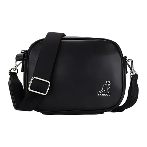 KANGOL Synthetic Leather Shoulder Bag Crossbody Bag Women's Black