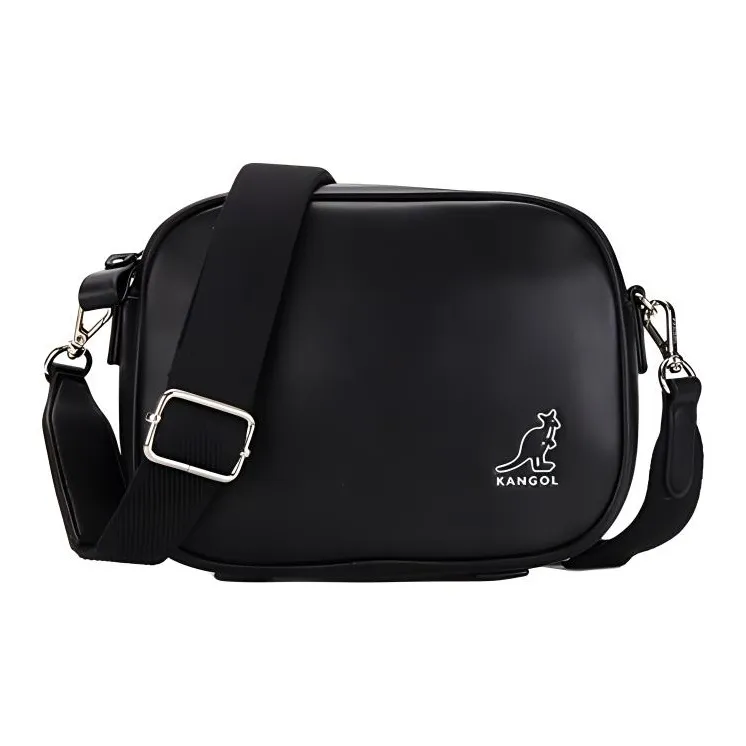 KANGOL Synthetic Leather Shoulder Bag Crossbody Bag Women's Black-0