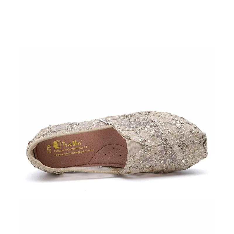 TT&MM Casual Single Shoes Low Top Women's Gold-3