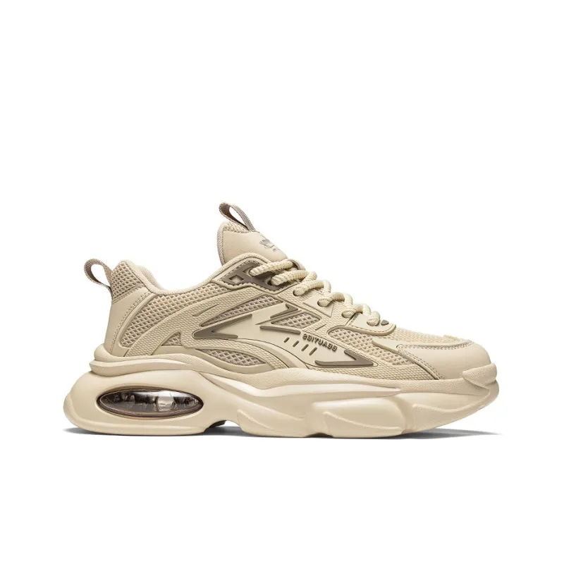 Magelly Chunky Sneakers Men Low Top Beige-1