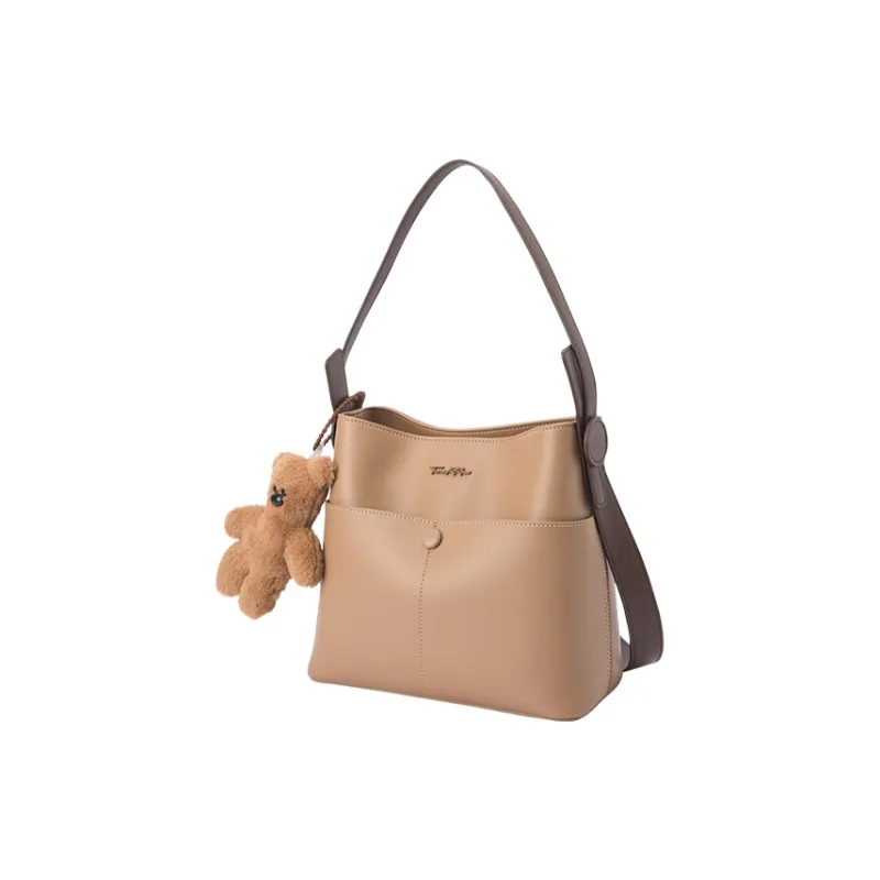 SEM/R PVC Crossbody Bag, Commute Handbag, Shoulder Bag Women's Milk White 10501, Khaki 50604, Caramel Brown 51101-6