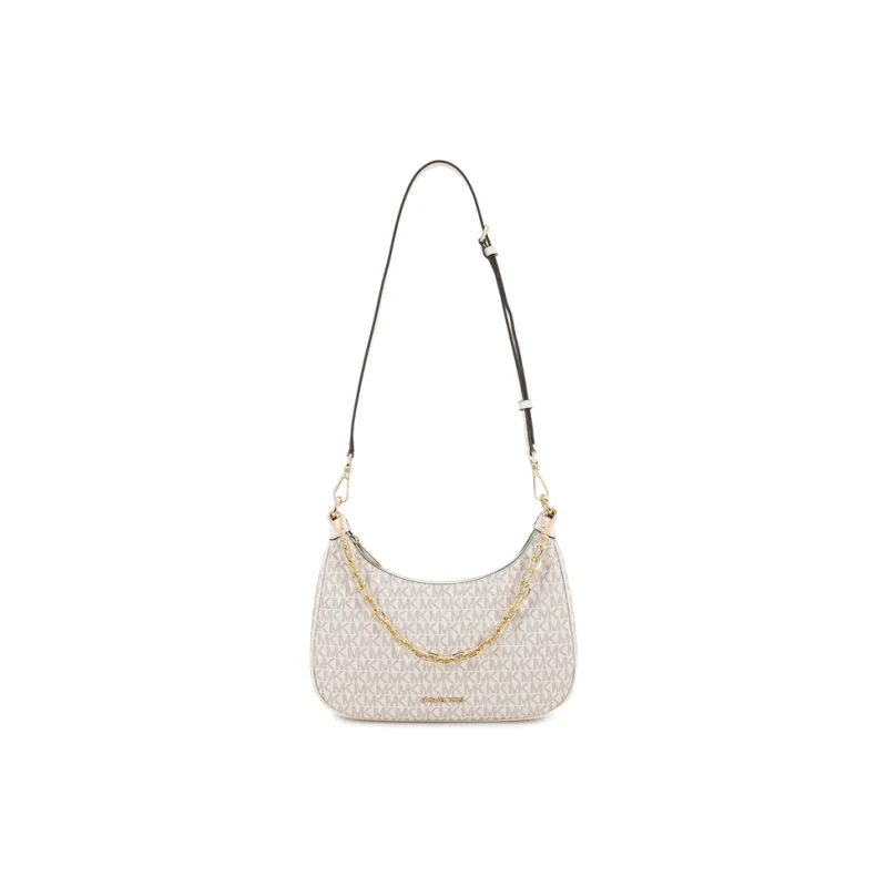 MICHAEL KORS Canvas Coated Handbag, Shoulder Bag Women's White & Brown-1