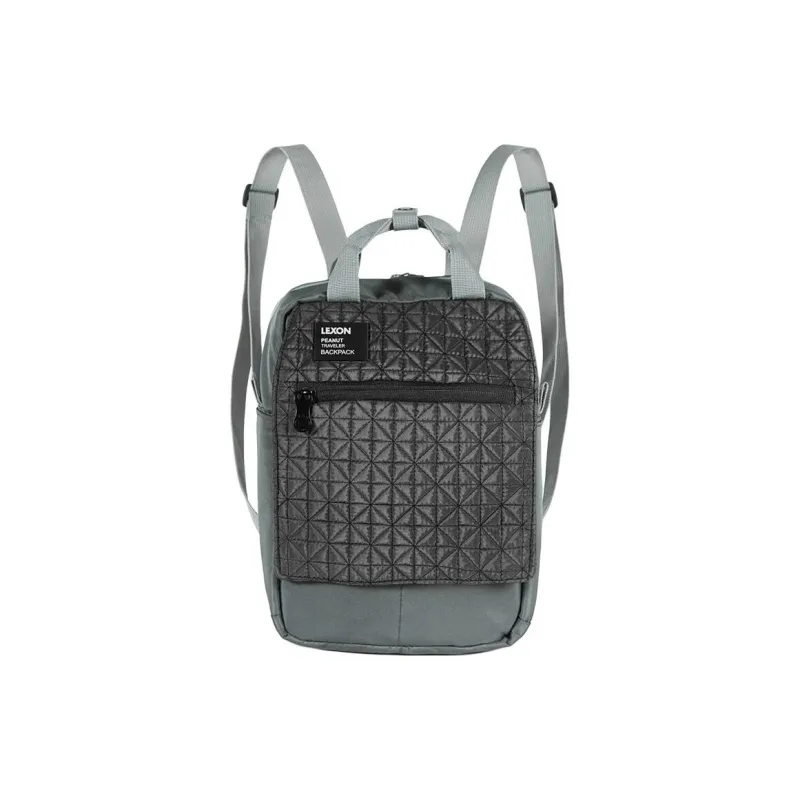 LEXON Polyester Backpack, Shoulder Bag, Handbag Regular Women's Red/Brown/Light Gray/Black-6