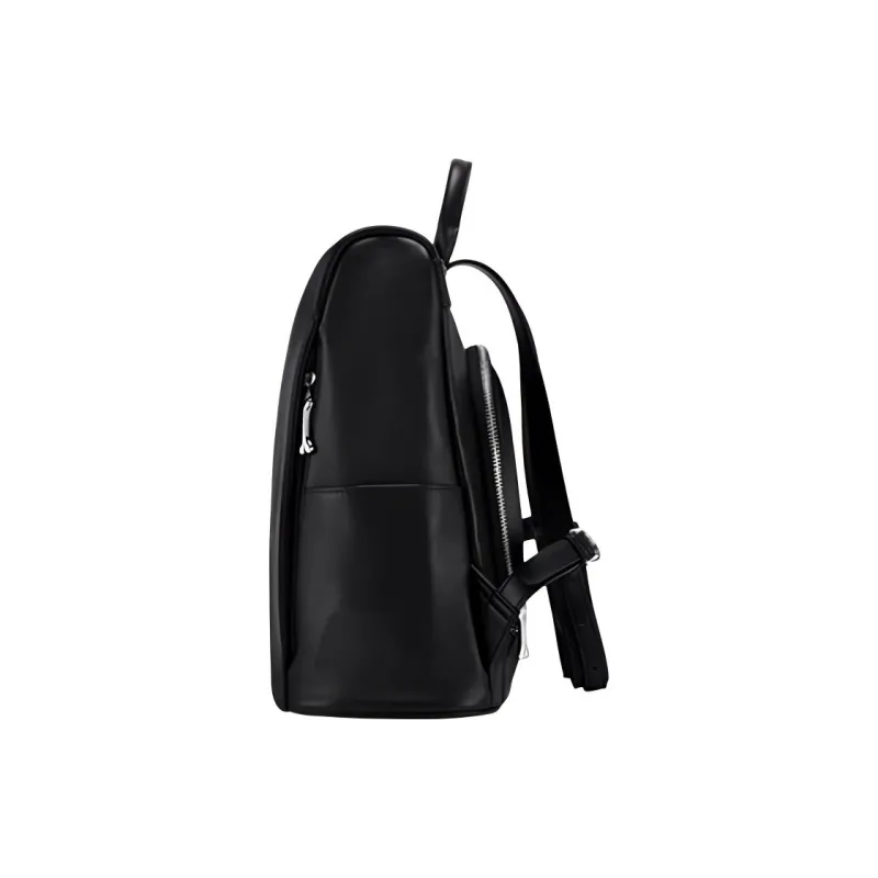 Hush Puppies Cow Leather Backpack Tubas Women's Black-3