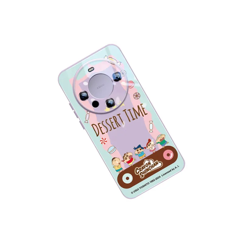 Sen Dog x SHINCHAN Glass Material Cute Creative Individual Phone Cases Applicable To Huawei Mate60Pro/50/40-20