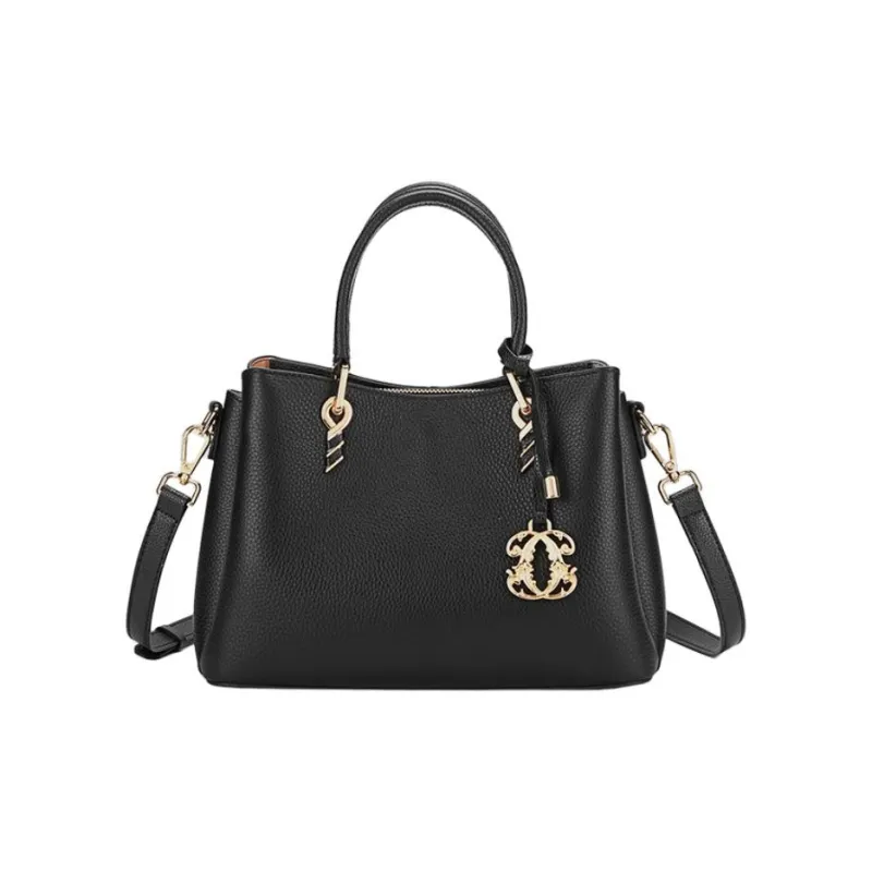 ST&SAT Top Grain Cow Leather One Shoulder Handbag Large Size Women's Ecru/Black-6