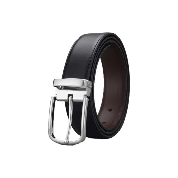 AAJF 2024 New Arrival Men's Genuine Leather Belt With Business Pin Buckle Cow Split Leather Buckle Men's Belt Men's