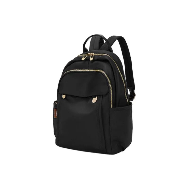 ST&SAT Fabric Backpack Large Size Women's Elegant Black/Light Gray-1
