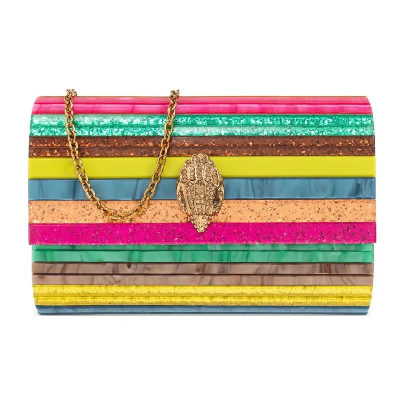 Kurt Geiger London Plexiglass Clutch, Shoulder Bag, Crossbody Bag Women's Multicolor-0