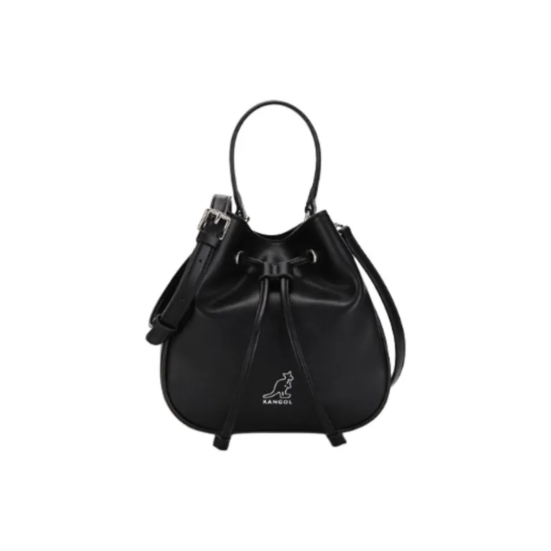 KANGOL Synthetic Leather Handbag Crossbody Bag Women's Black-0