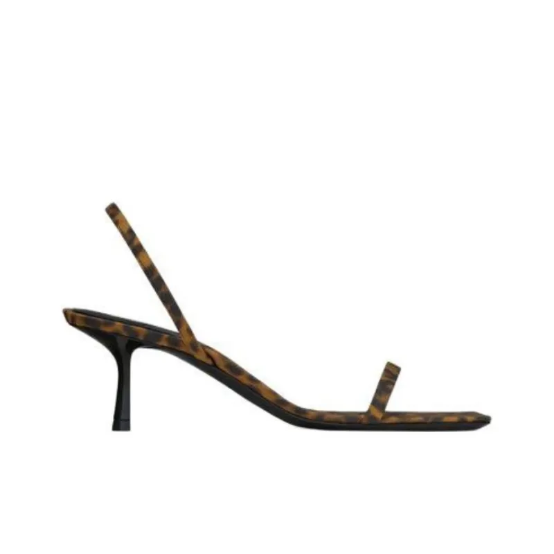 SAINT LAURENT Jaspe One Strap Sandals 5.5cm Women's Brown Black-1