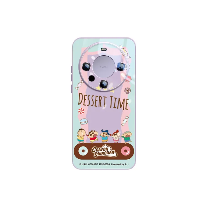 Sen Dog x SHINCHAN Glass Material Cute Creative Individual Phone Cases Applicable To Huawei Mate60Pro/50/40-18