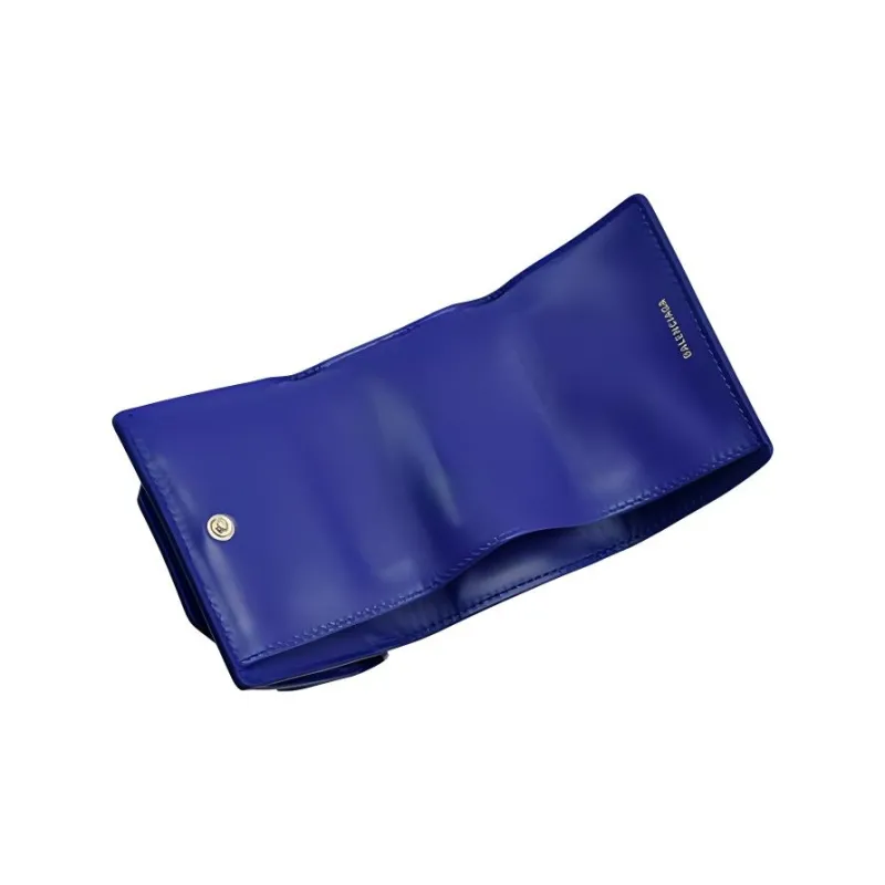Balenciaga Leather Wallets Clutches Unisex Blue-3