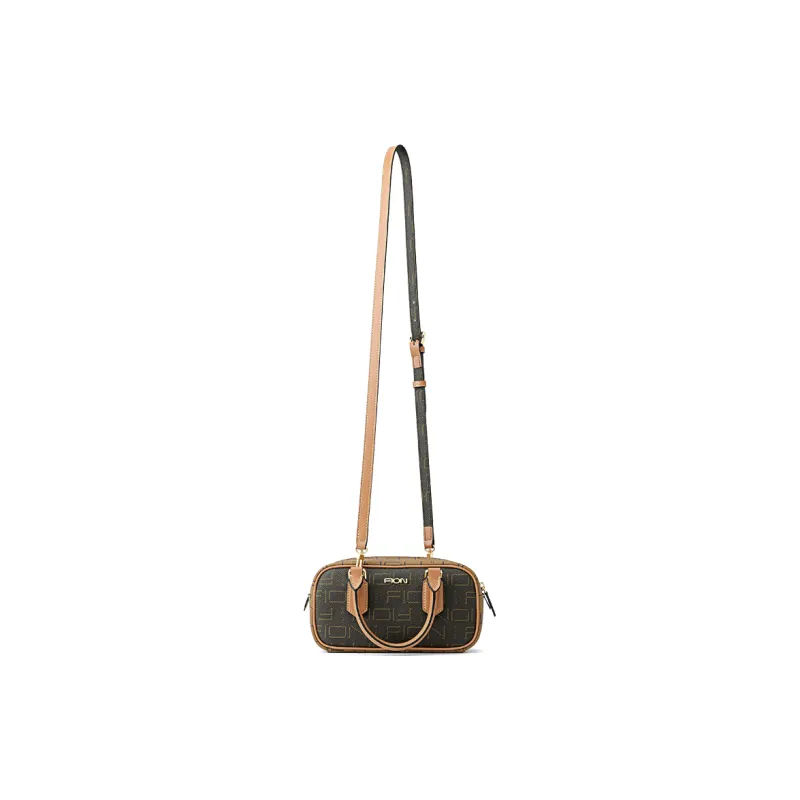 FION Artificial Leather Small Square Bag, Shoulder Bag, Crossbody Bag, Handbag Women's Coffee/Caramel-4