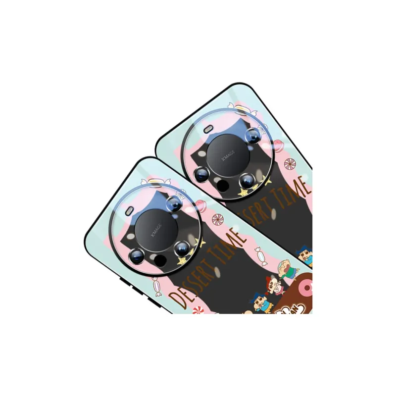 Sen Dog x SHINCHAN Glass Material Cute Creative Individual Phone Cases Applicable To Huawei Mate60Pro/50/40-26