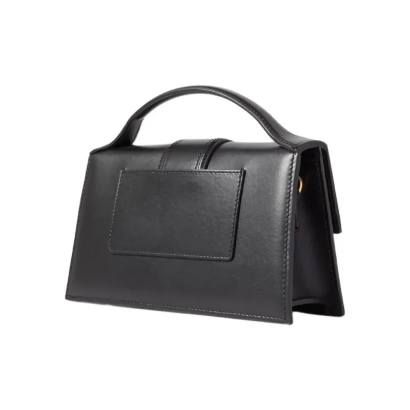 Jacquemus Cow Leather Shoulder Bag Crossbody Bag Handbag Medium Size Women's White/Black-5