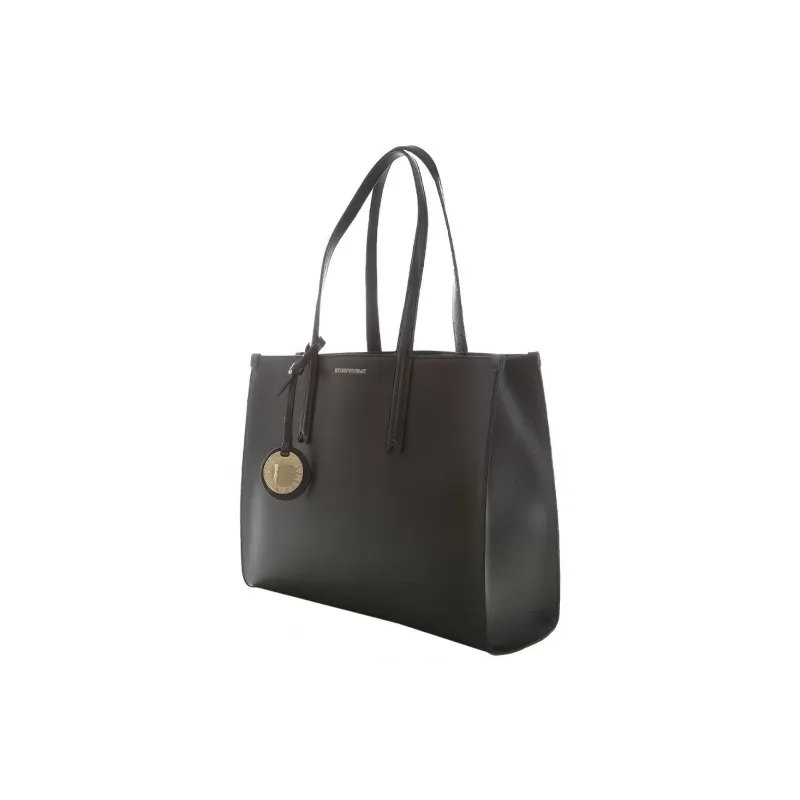 EMPORIO ARMANI Polyurethane Tote Bag, Shopping Bag, Handbag Women's Black-1