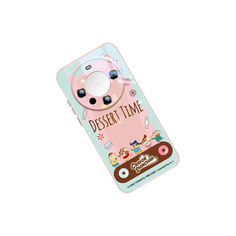 Sen Dog x SHINCHAN Glass Material Cute Creative Individual Phone Cases Applicable To Huawei Mate60Pro/50/40-7