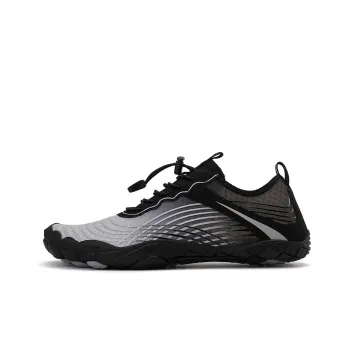 GESENLANG Slip Resistant, Breathable, Quick Dry River Trekking Shoes Men's Black White