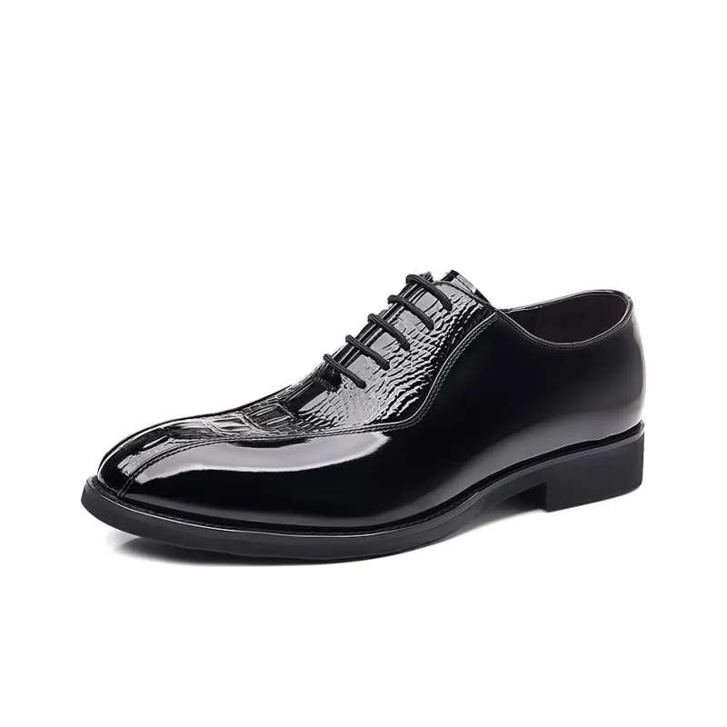 MODENGPAN Dress Shoes Men Low Top Brown/Black/Blue-10