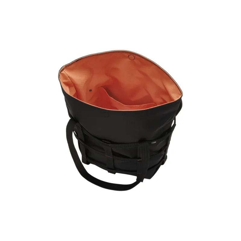 Nike Polyester One Shoulder Handbags Unisex Black & Orange-4