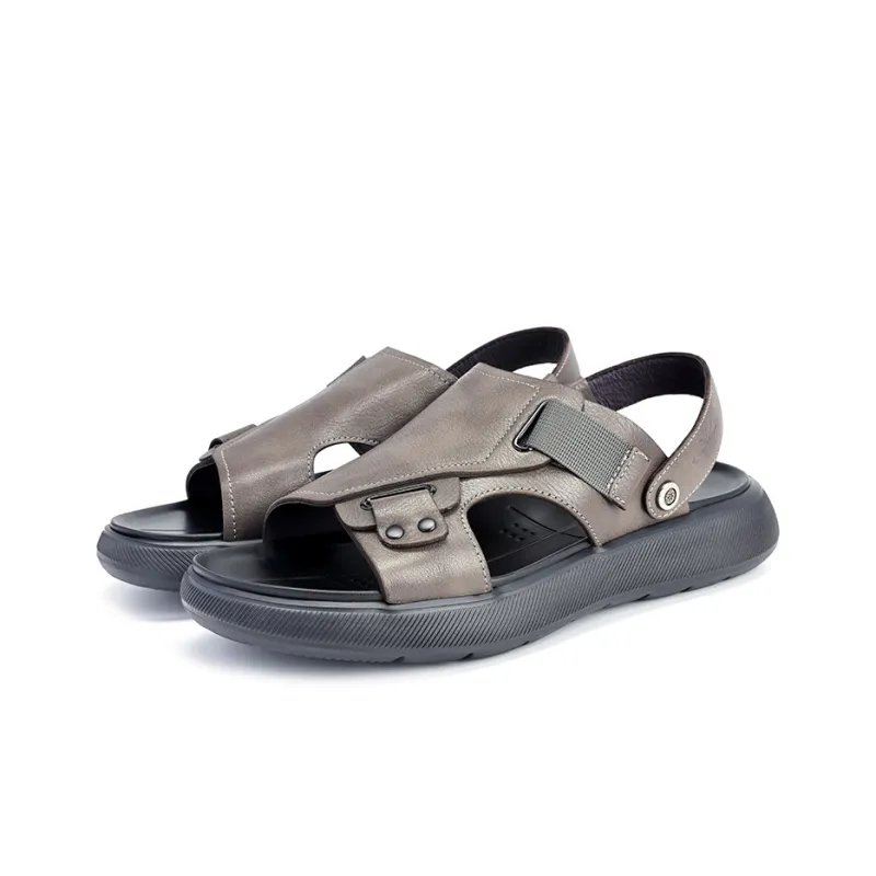 Satchi Beach Sandals Men's Gray-2