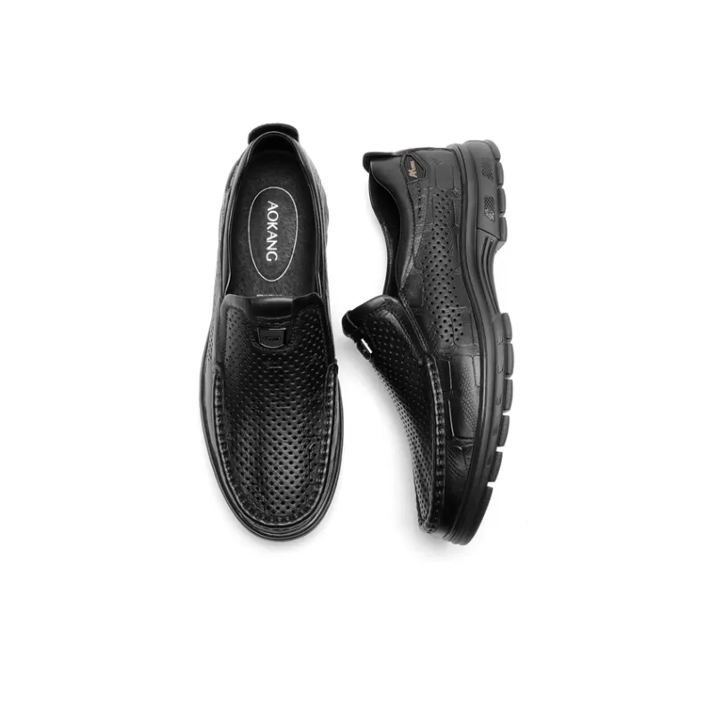 AOKANG Loafers Men Black-3