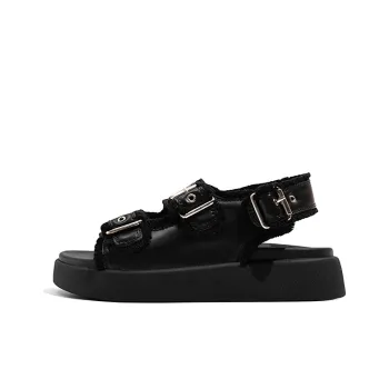 Old Meow Versatile Fuzzy Beach Sandals 4.5cm Women's