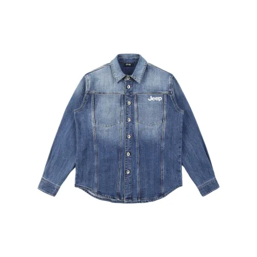 Jeep Denim Jackets Men Royal Blue