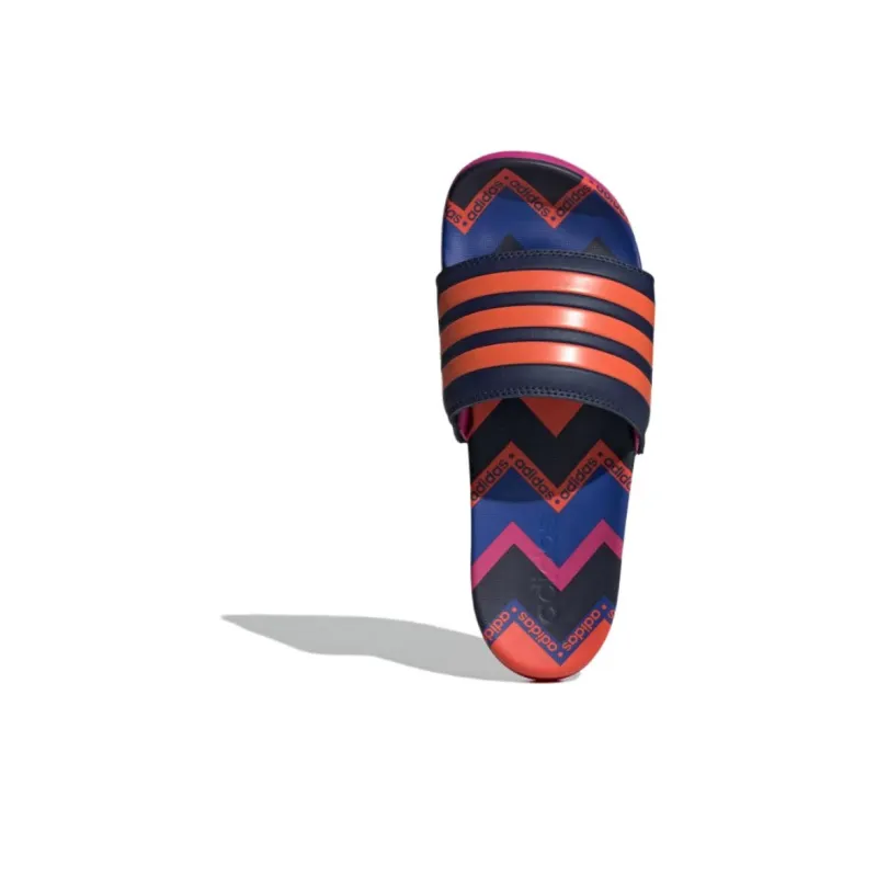 Adidas Adilette Slip-Resistant Quick Dry Slide Slippers Women's Blue-orange-red-4