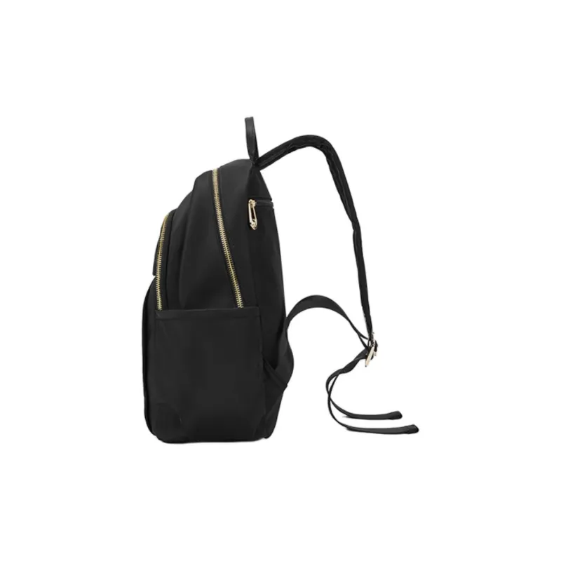 ST&SAT Fabric Backpack Large Size Women's Elegant Black/Light Gray-2