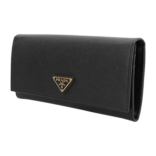 PRADA Leather Wallet Unisex Black-2