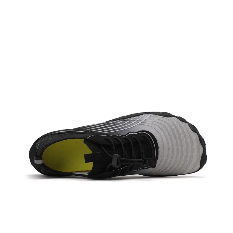 GESENLANG Slip Resistant, Breathable, Quick Dry River Trekking Shoes Men's Black White-3